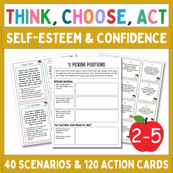 Self-Esteem What Would You Do? Cards — Think, Choose, Act — cover preview