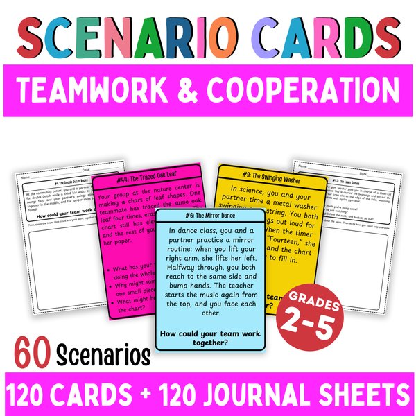 Teamwork Scenario Cards — Printable & Digital — cover preview