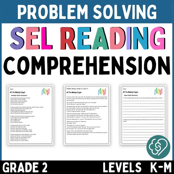 Problem Solving Reading Comprehension Passages — Grade 2 — cover preview