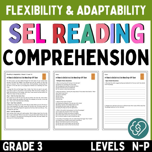 Flexible Thinking Reading Comprehension Passages — Grade 3 — cover preview