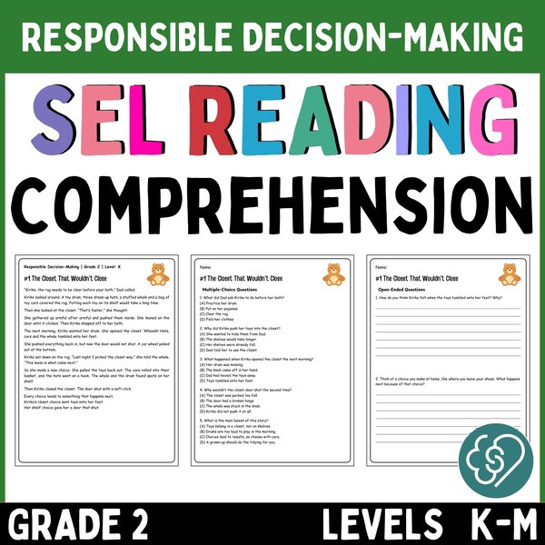 Free Decision-Making Reading Comprehension Passages — Grade 2 — cover preview