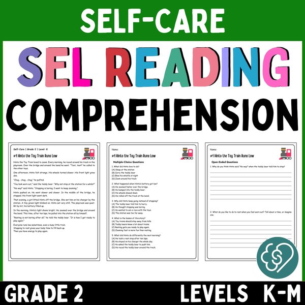 Self-Care Reading Comprehension Passages — Grade 2 — cover preview