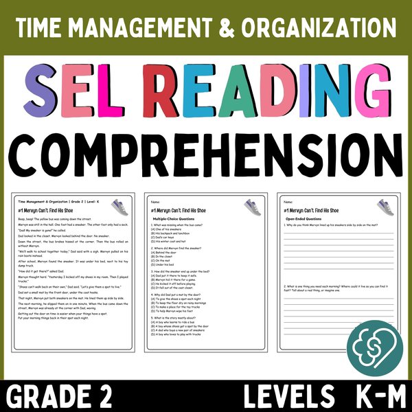Time Management Reading Comprehension Passages — Grade 2 — cover preview