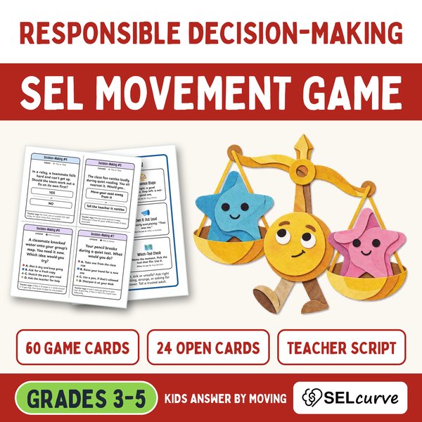 Decision-Making Brain Breaks — SEL Movement Game (Grades 3–5) — cover preview