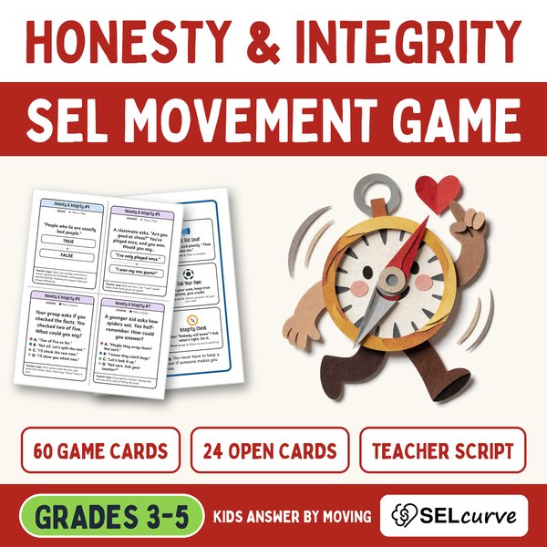 Honesty Brain Breaks — SEL Movement Game (Grades 3–5) — cover preview