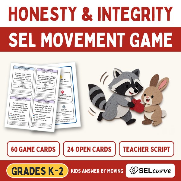 Honesty Brain Breaks — SEL Movement Game (Grades K–2) — cover preview