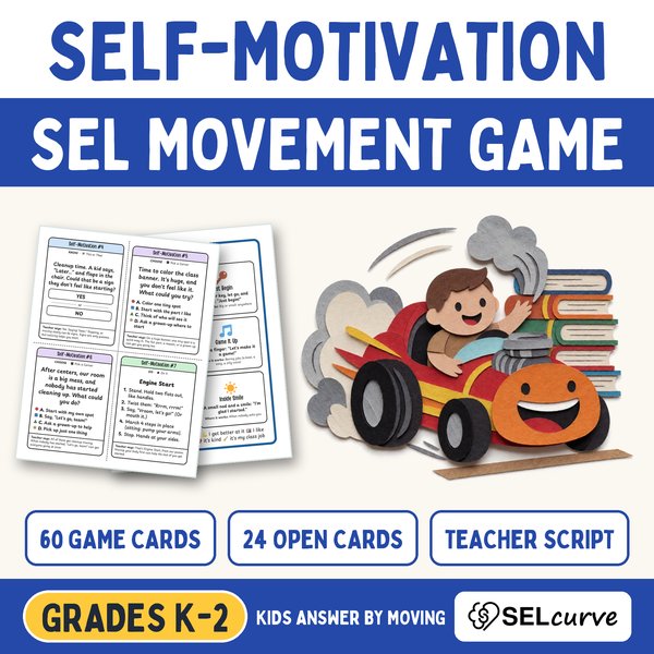 Motivation Brain Breaks — SEL Movement Game (Grades K–2) — cover preview