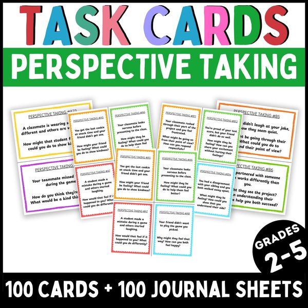 Perspective Taking Task Cards — Printable & Digital — cover preview