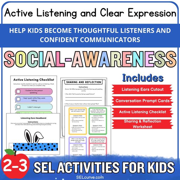 Active Listening and Clear Expression Activity Kit — cover preview
