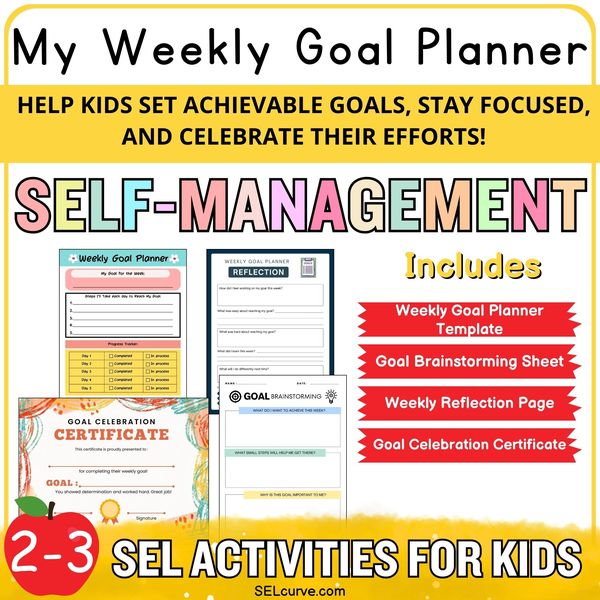 My Weekly Goal Planner — Goal Setting Activity Kit — cover preview