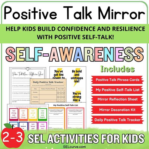 Positive Self-Talk Mirror Activity Kit — cover preview