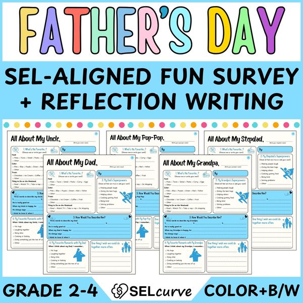 Father’s Day Survey and Reflection Activity — cover preview