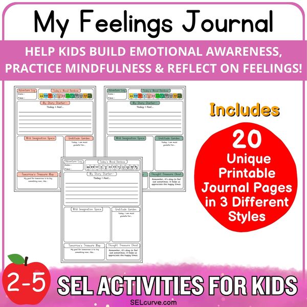 My Feelings Journal — Feelings Worksheets — cover preview