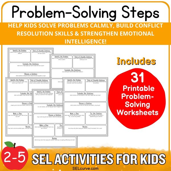Problem-Solving Steps Worksheets — cover preview