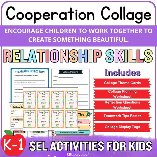 Cooperation Collage — Teamwork Activity Kit (K–2) — cover preview
