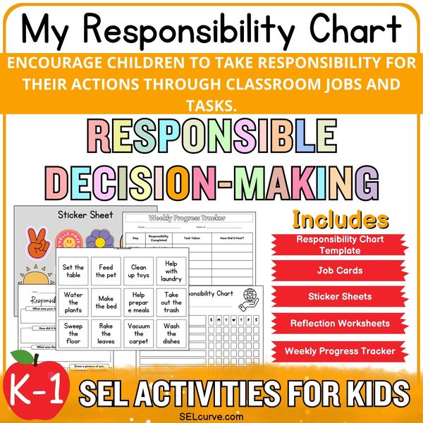 Classroom Jobs Chart — Responsibility Activity Kit (K–1) — cover preview