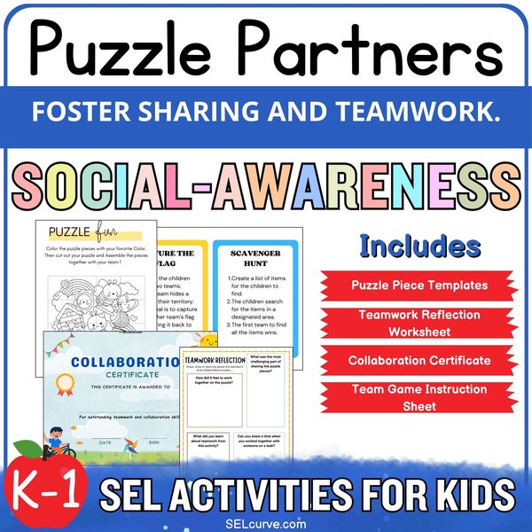 Puzzle Partners — Teamwork Activity Kit (K–1) — cover preview