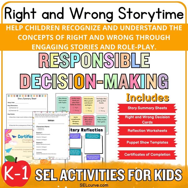 Right and Wrong Storytime — Good Choices Activity Kit (K–1) — cover preview