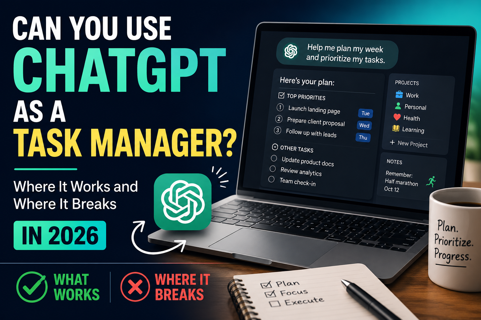 Can You Use ChatGPT as a Task Manager? Where It Works and Where It Breaks in 2026