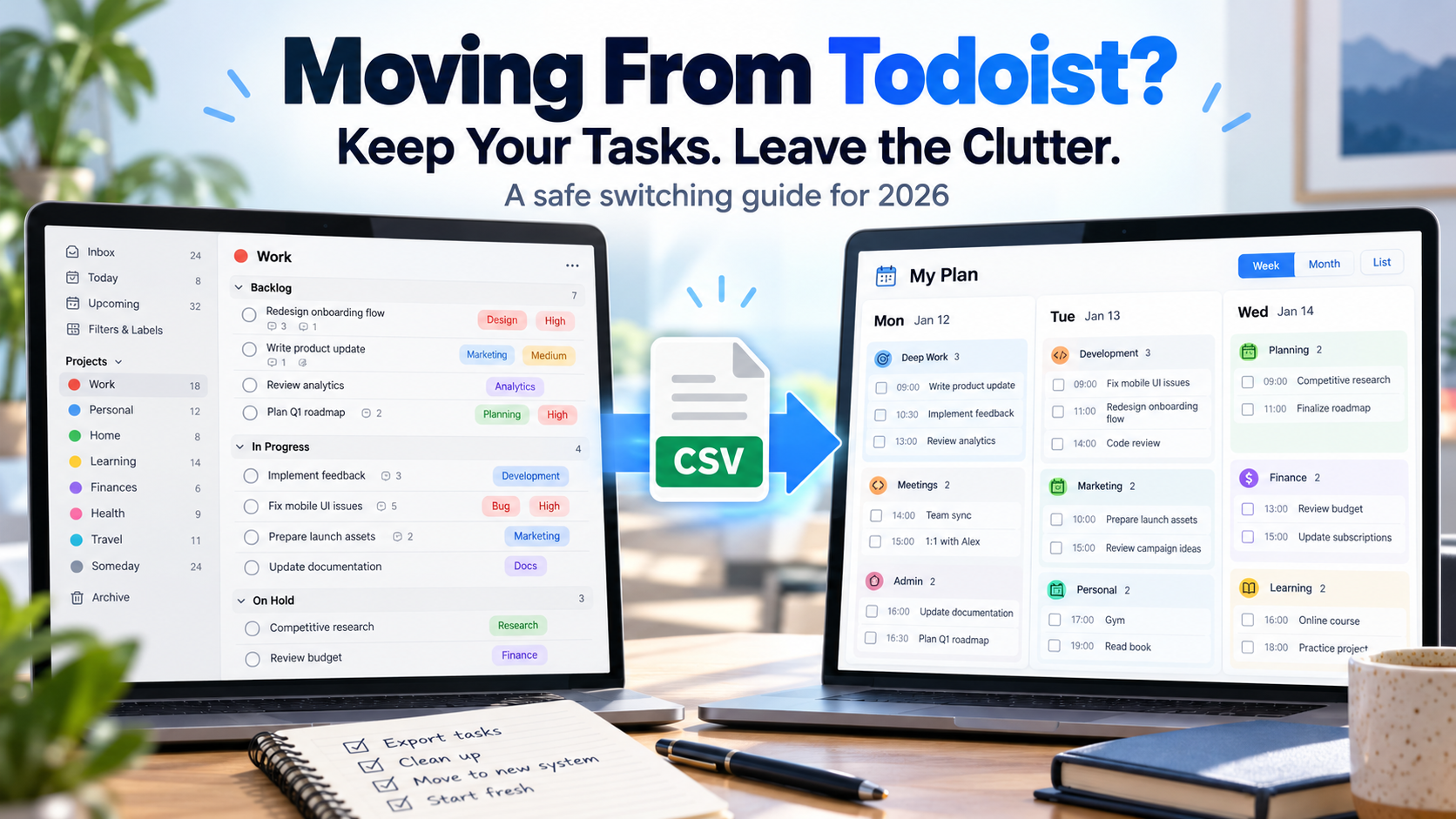 Moving from Todoist: keep your tasks and leave the clutter with a safe switching guide for 2026