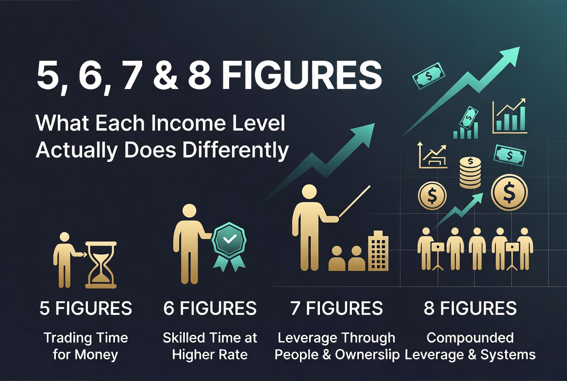 5, 6, 7, and 8 Figures: What Each Income Level Actually Does Differently