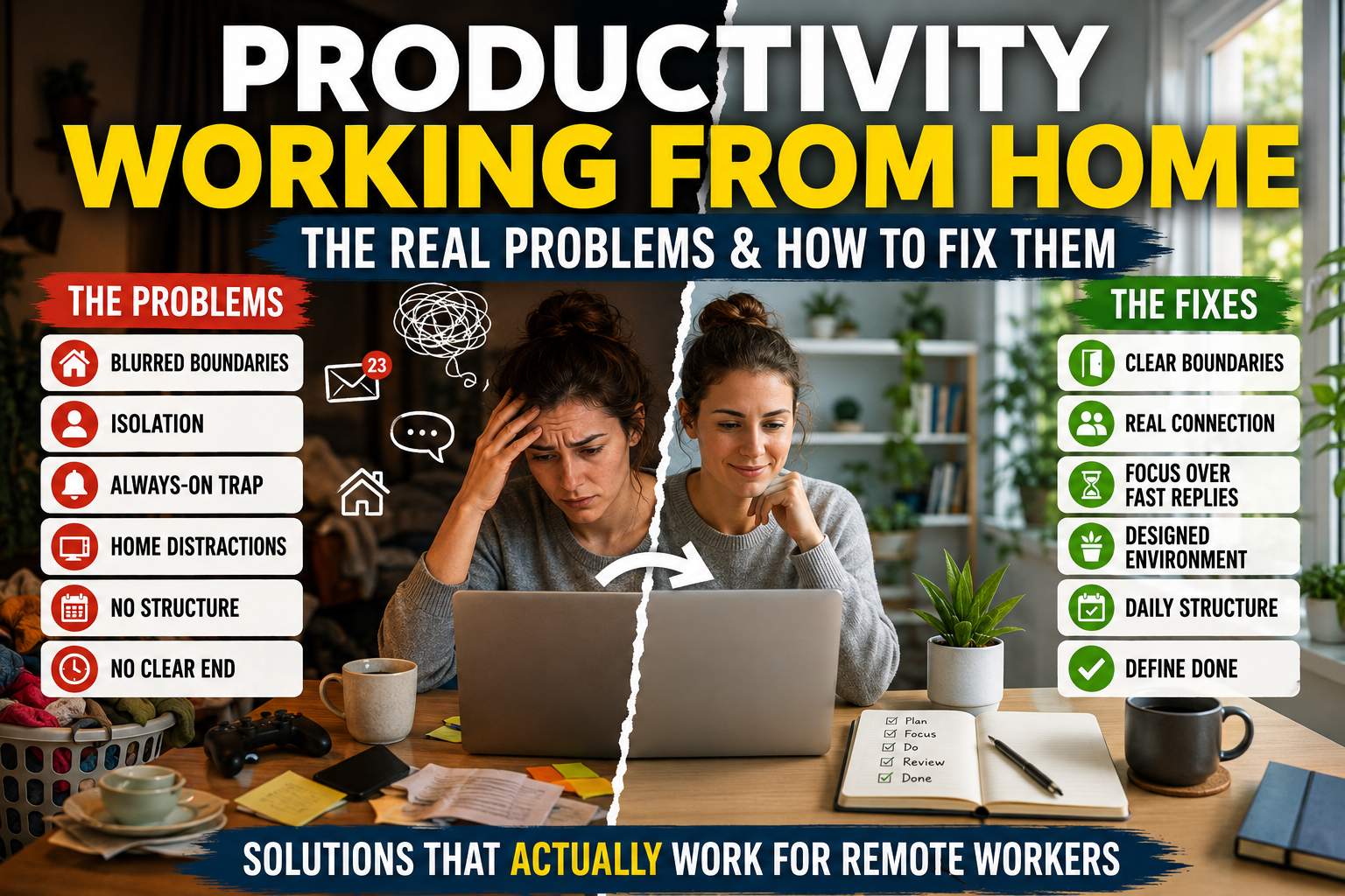 Productivity for People Who Work From Home: The Real Problems and How to Fix Them