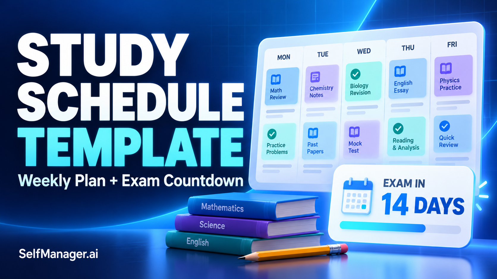 Study Schedule Template: Weekly Plan + Exam Countdown