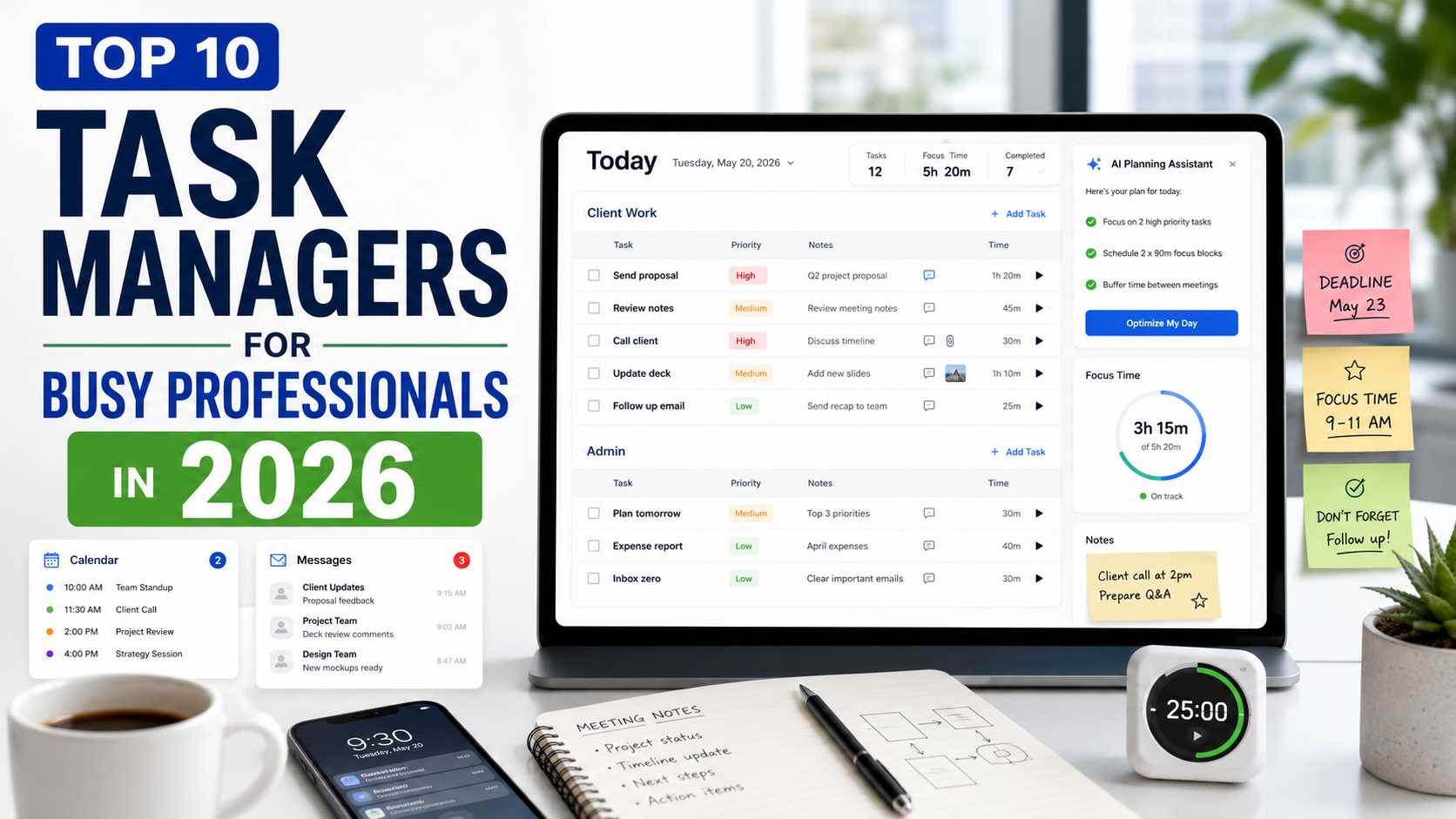 Top 10 Task Managers for Busy Professionals in 2026