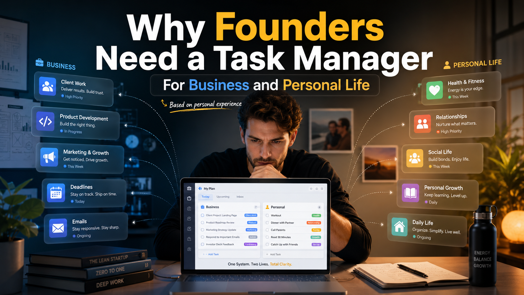 Why Early-Stage Founders Need a Task Manager for Both Business and Personal Life