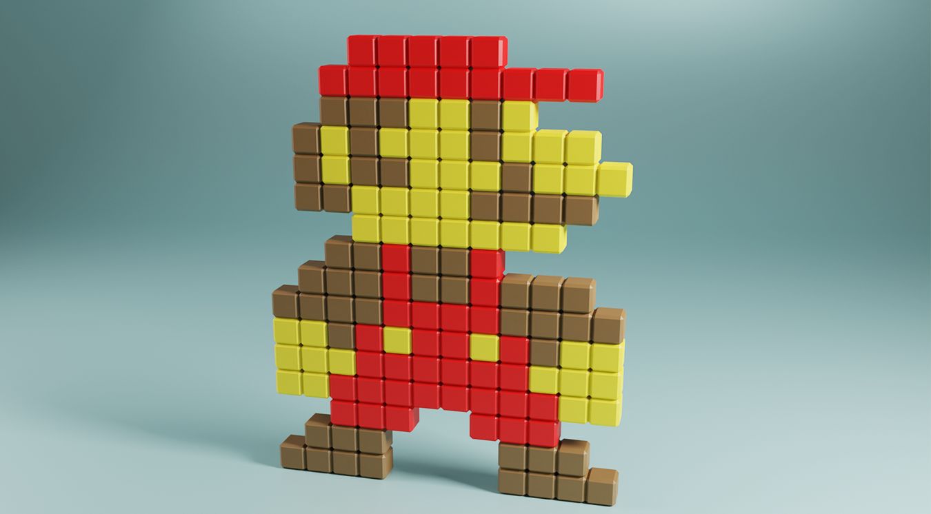 Cube Mario Pixel Art 3D by Pixelz3D on DeviantArt