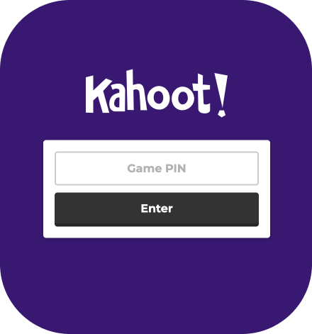 Skærm der viser Kahoot