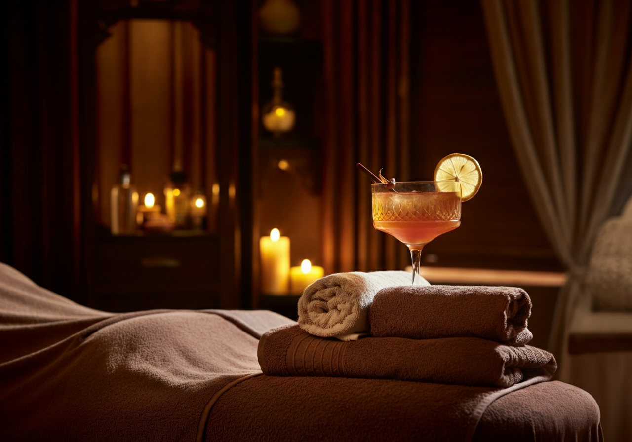 Jamaican massage & cocktail