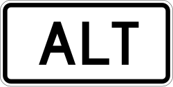 Alternate route plaque (abbreviated version)