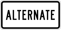 Alternate route plaque (full text version)
