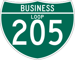 Business loop route marker for off-interstate routes (3 digits)