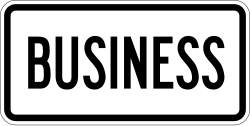 Business route plaque for route markers
