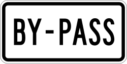 By-pass route plaque for route markers
