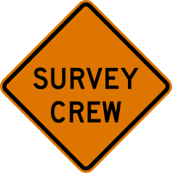 Survey crew working ahead