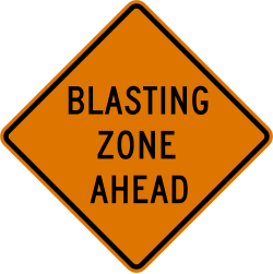 Blasting zone at specified distance ahead