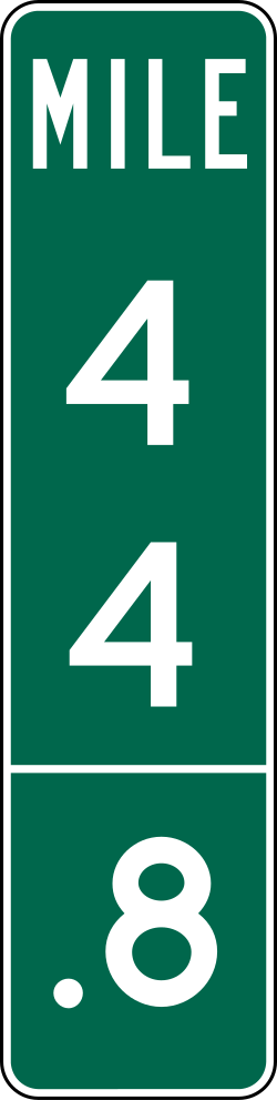 Intermediate reference location marker with 2-digit identification number