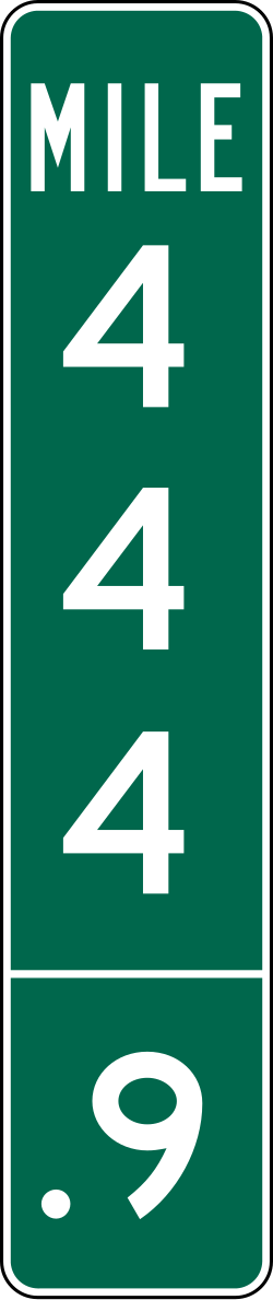 Intermediate reference location marker with 3-digit identification number