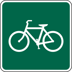 Bicycles are permitted on shared-use path