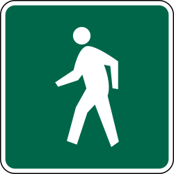 Pedestrians are permitted on shared-use path