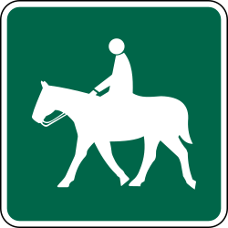 Equestrians are permitted on shared-use path