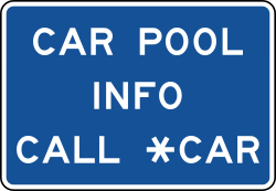 Provides carpool information and contact details