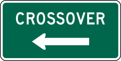 Crossover location for authorized vehicles
