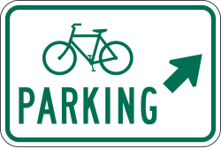 Location of a bicycle parking area