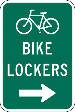 Location of bicycle lockers