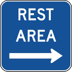Basic rest area identification sign