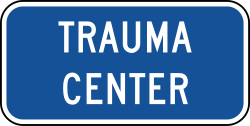 Trauma center plaque for emergency medical services